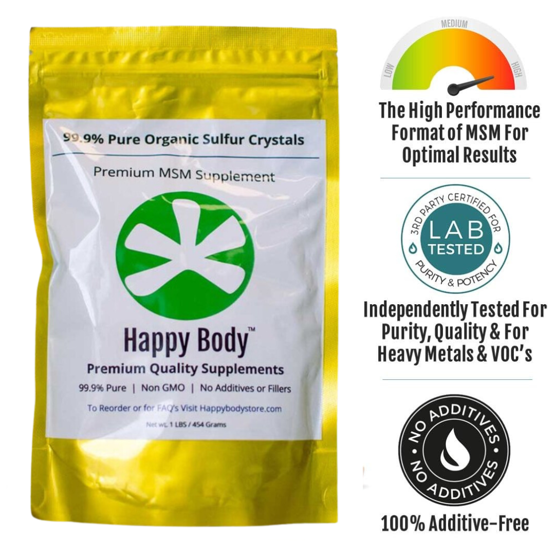 Premium MSM Supplement Happy Body 454g