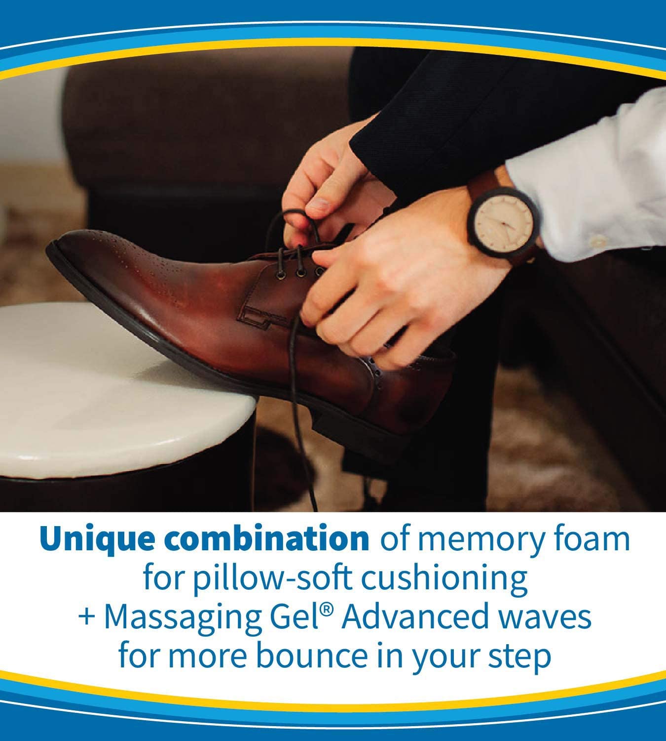 Dr. Scholl’s Memory Fit Massaging Gel Advanced Insoles, 1 Pair, Size 8-14