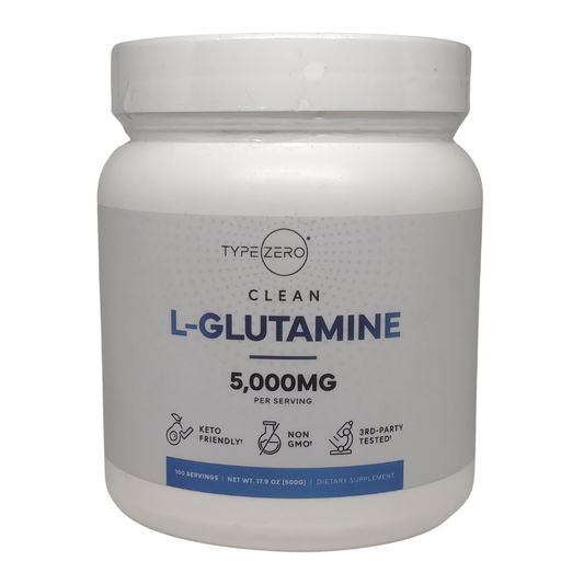 Type Zero Clean L-Glutamine 5,000 mg, 17.9 oz / 500 g