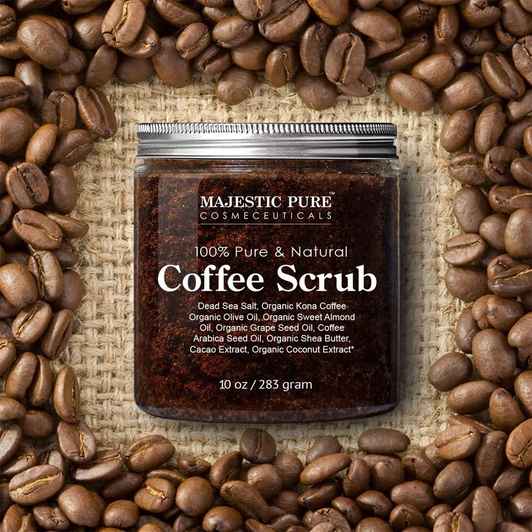 Majestic Pure Coffee Scrub All Natural Body Scrub, 10 oz. / 283g