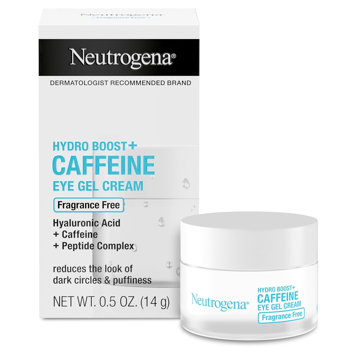 Neutrogena Hydro Boost + Caffeine Eye Gel Cream Fragrance-Free, 14 g / 0.5 oz.
