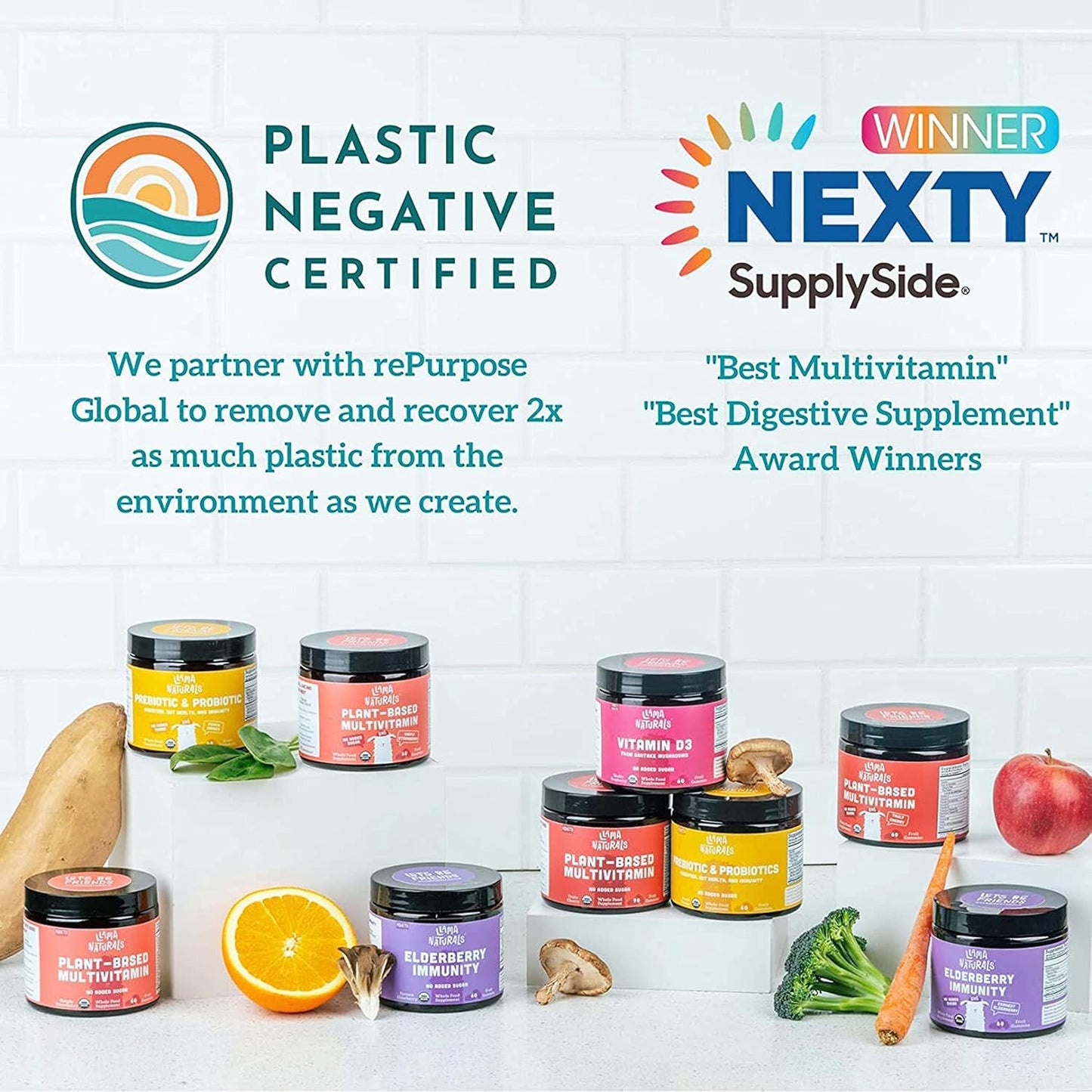 Llama Naturals Kids Multi Real Fruit Gummies Strawberrylicious Supplement 90 Count