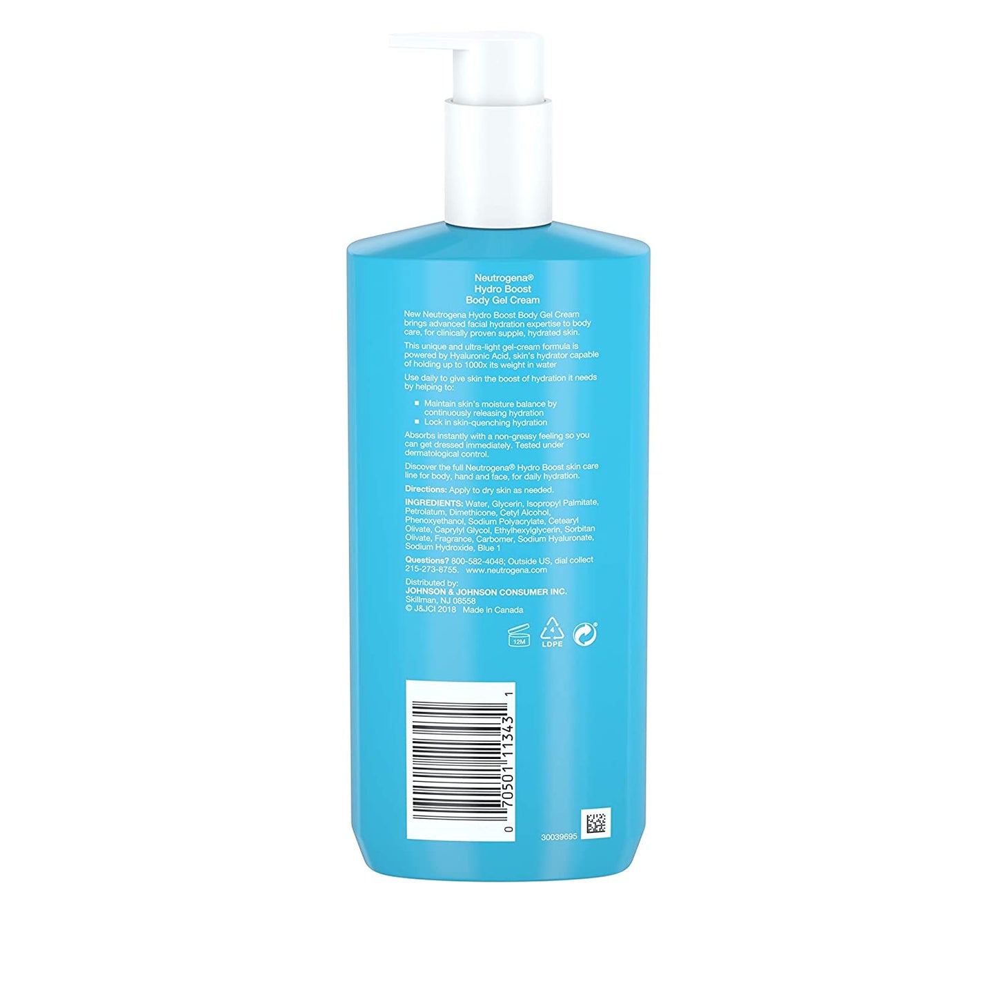 Neutrogena Hydro Boost Hydrating Body Gel Cream, 16 oz. / 453g