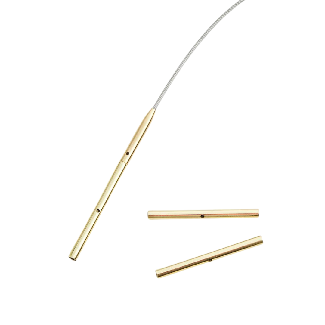 The Lantern Moon 2 Cord Connector 24k Plated Brass Set of 2 (35mm length) 350623