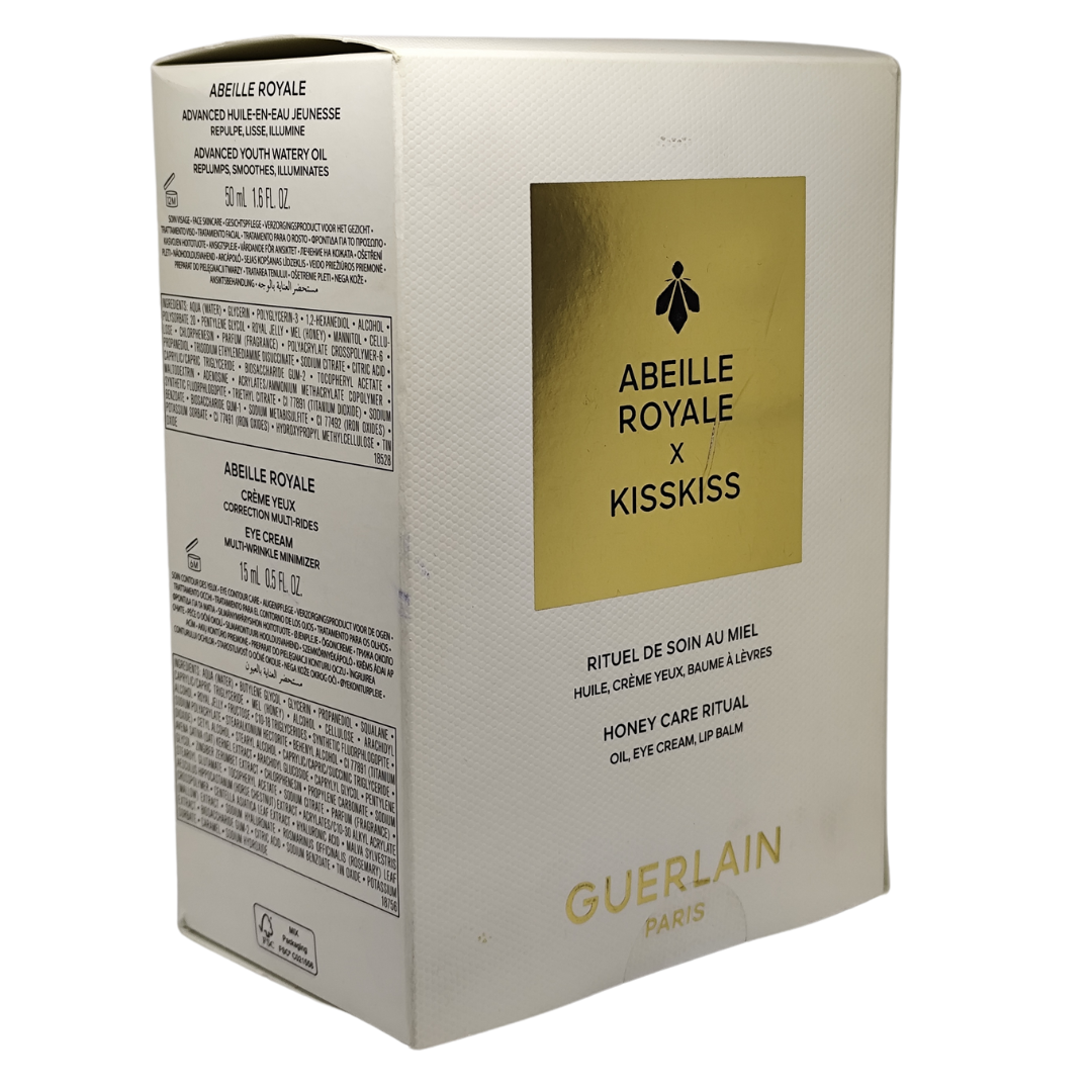 Guerlain Abeille Royale x KissKiss Honey Care Ritual, Oil, Eye Cream and Lip Balm Gift Set