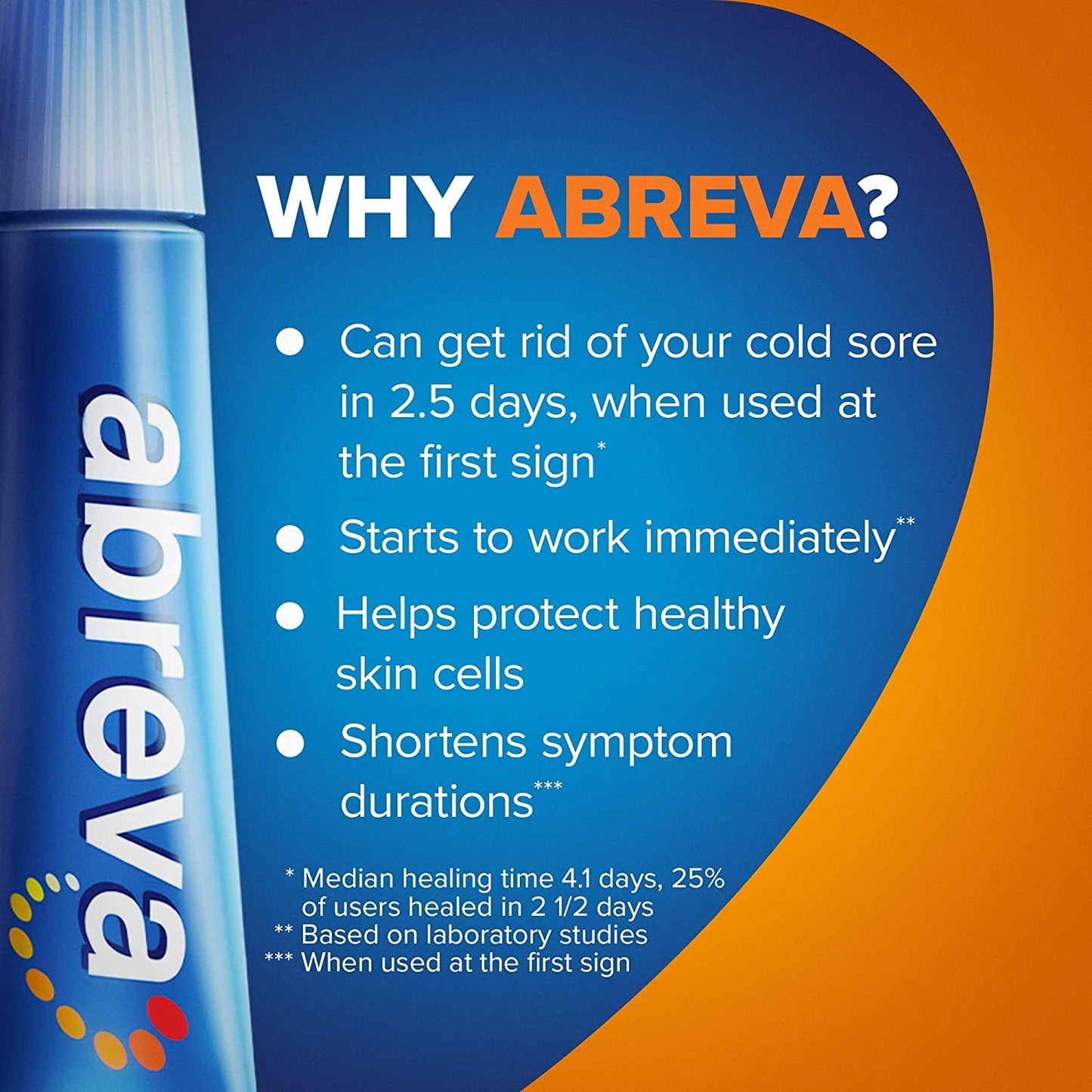Abreva Cold Sore/Fever Blister Treatment Cream Tube, 0.07 oz. / 2g