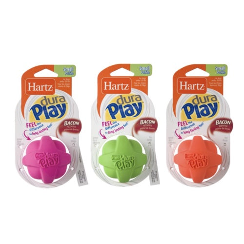 Hartz Dura Play Bacon Scented Large Balls, 3 Counts (COLORS MAY VARY)