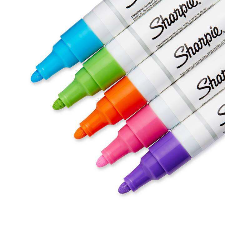 Sharpie Oil-Based Paint Markers, Medium Point #1770459 Assorted Colors, Set of 5