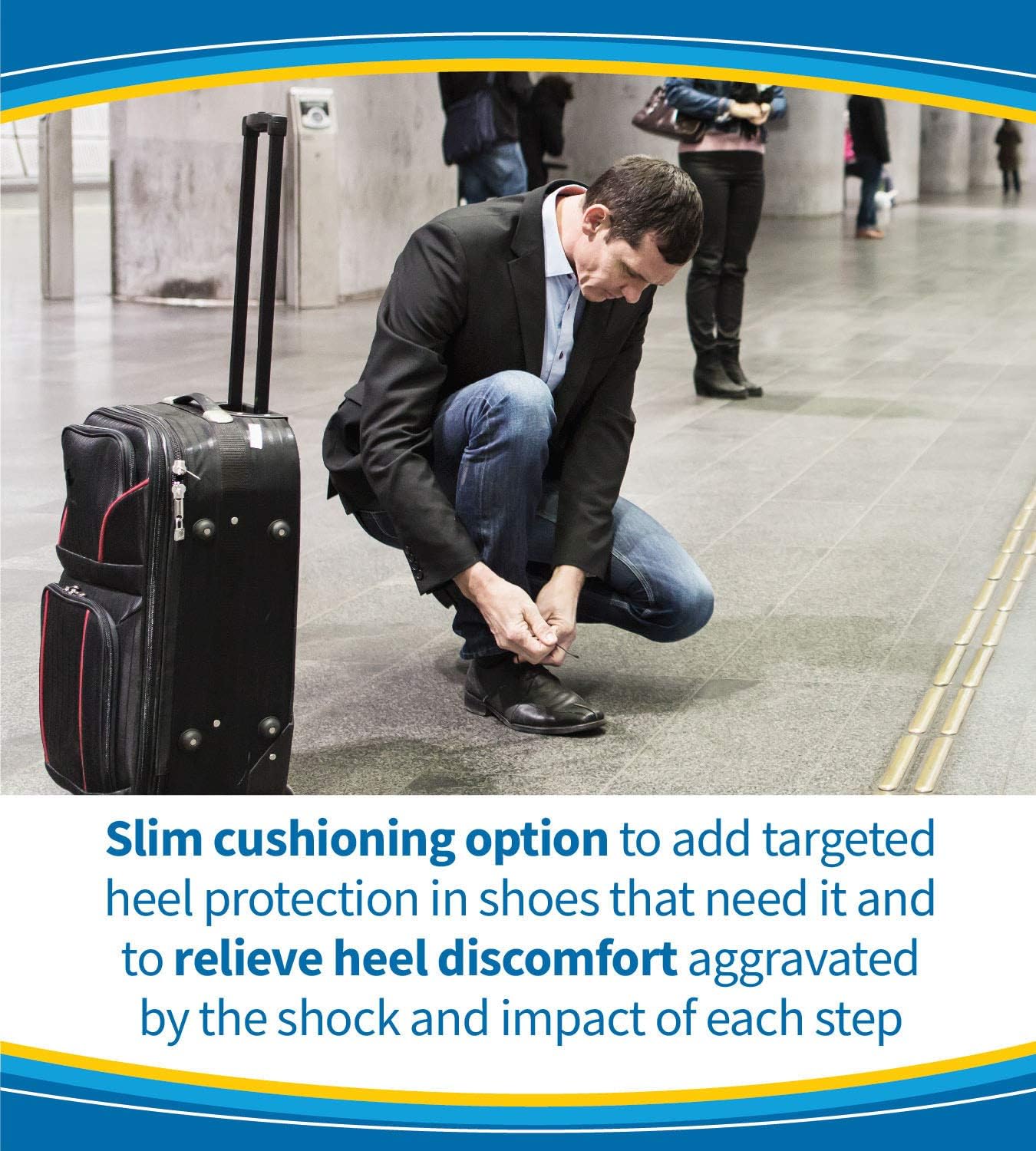 Dr. Scholl's Heel Cushion with Massaging Gel Advanced For Men Size 8-13, 8-14 (1 Pair) PACKAGING MAY VARY