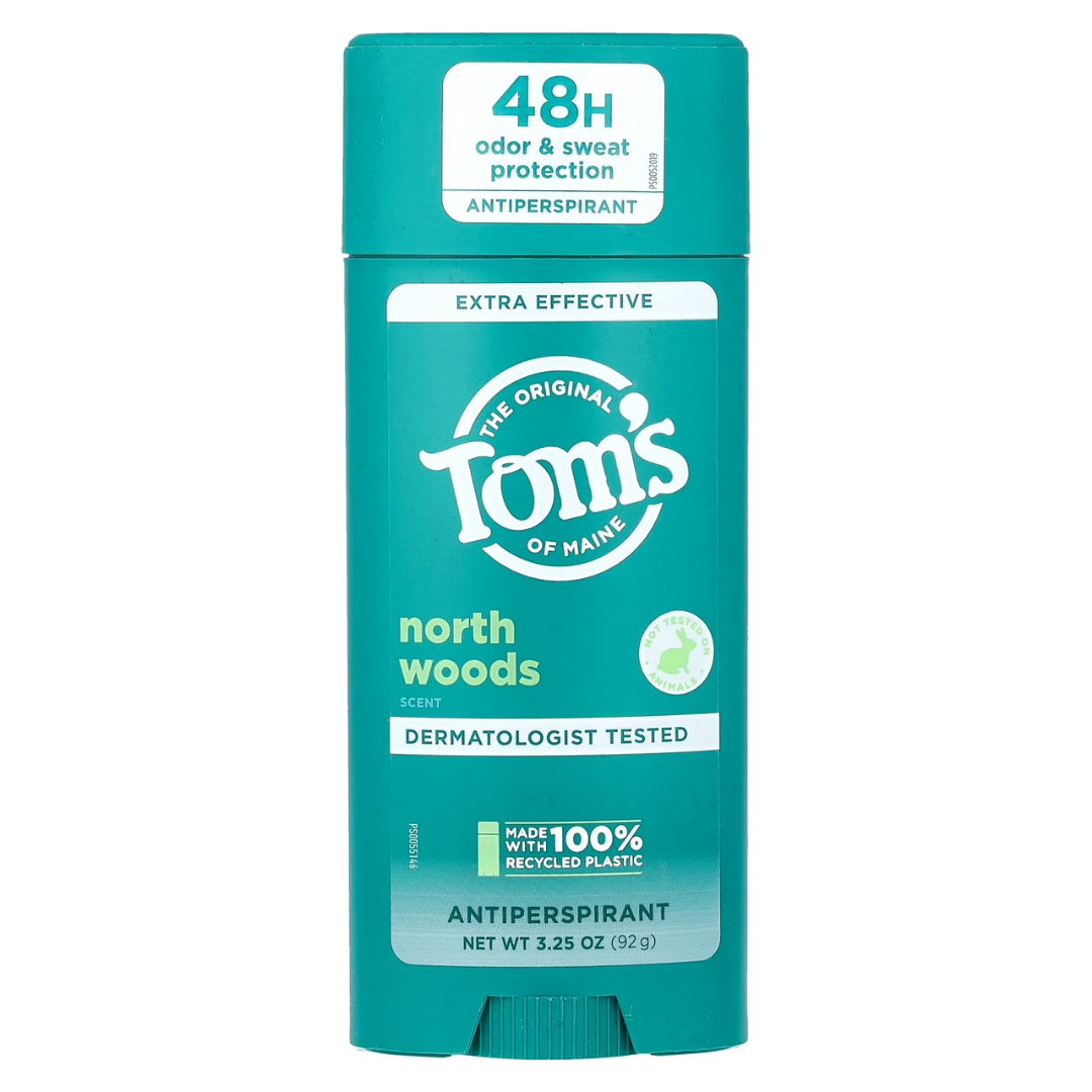 Tom's of Maine Deodorant North Woods Scent for Men & Women, 3.25 oz / 92 g