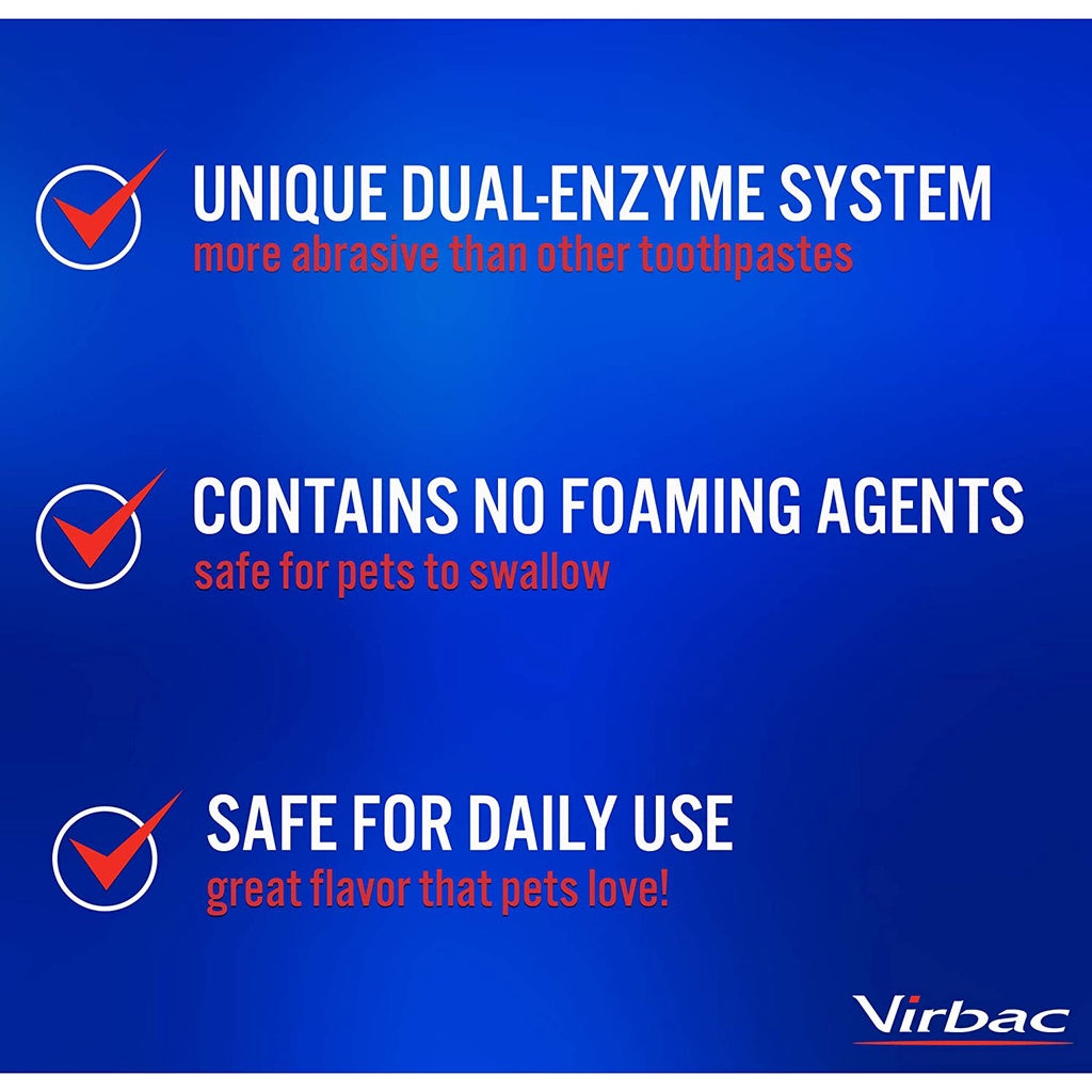 Virbac C.E.T Enzymatic Toothpaste for Dogs, Vanilla Mint Flavor, 2.5 oz. / 70g