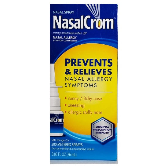 NasalCrom Nasal Allergy Symptom Controller Prevents & Relieves 200 Metered Sprays PACKAGING MAY VARY