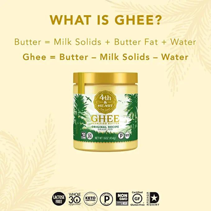 Original Grass Fed Ghee by 4th & Heart, 16 OZ