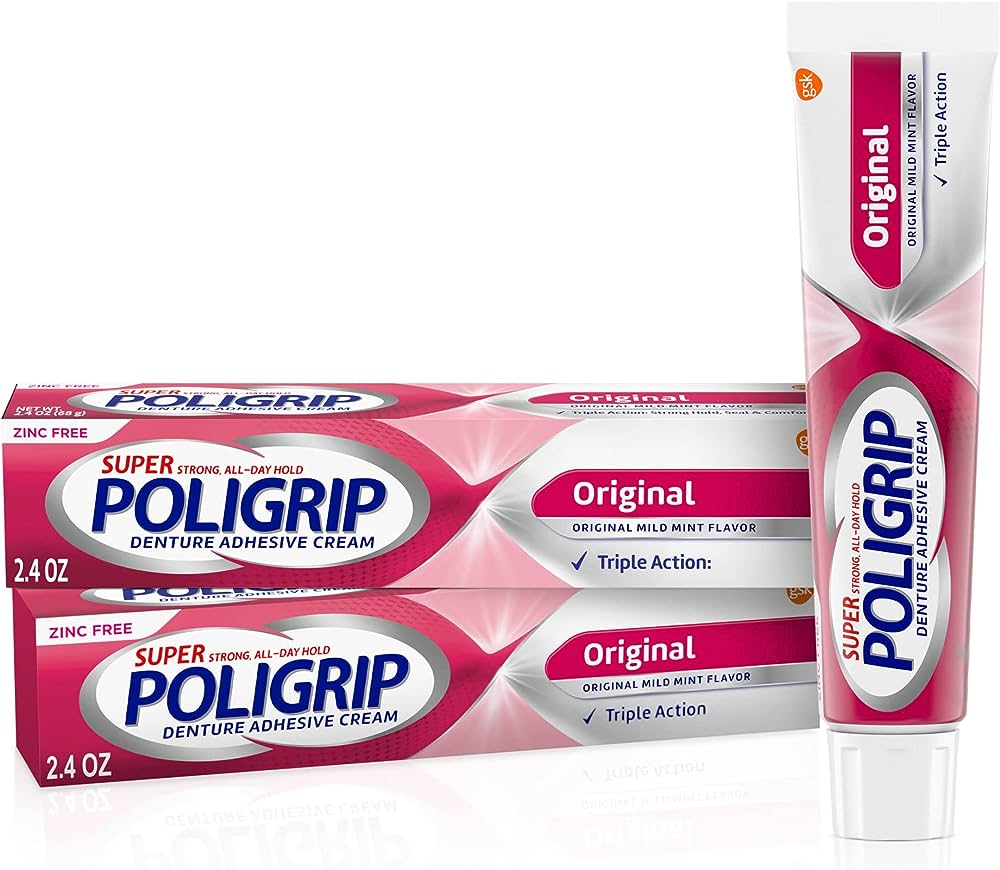 Super Poligrip Original Formula Denture Adhesive Cream Twinpack (68 g)