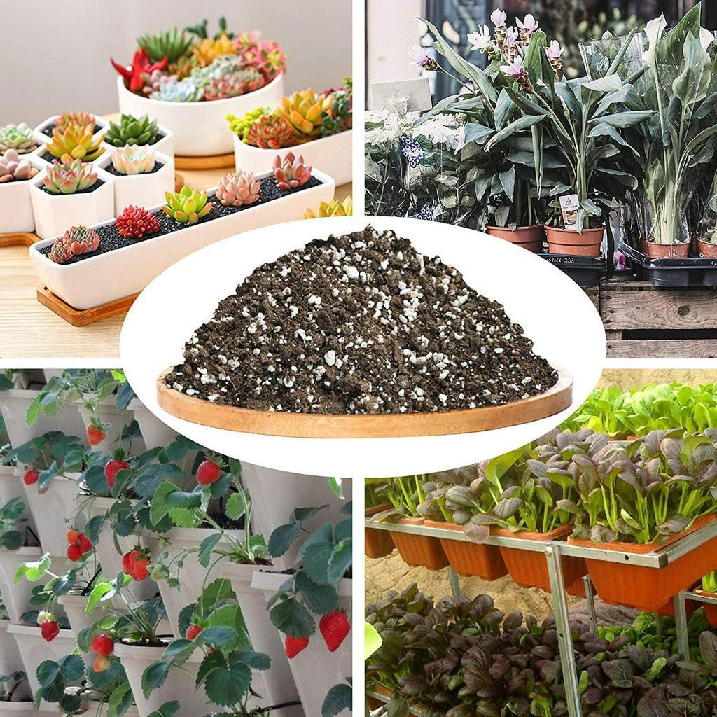 Professional Grower Mix Soil Fast Draining Pre-Mixed Coarse Blend, 2 Quarts