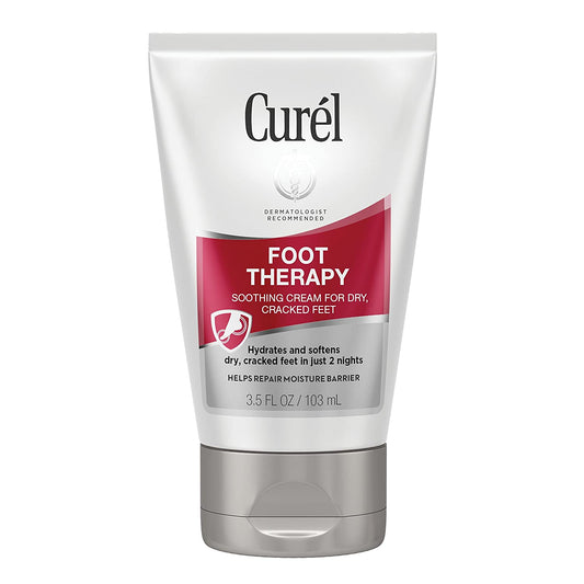 Curel Foot Therapy Soothing Cream For Dry, Cracked Feet, 3.5 fl.oz / 103ml