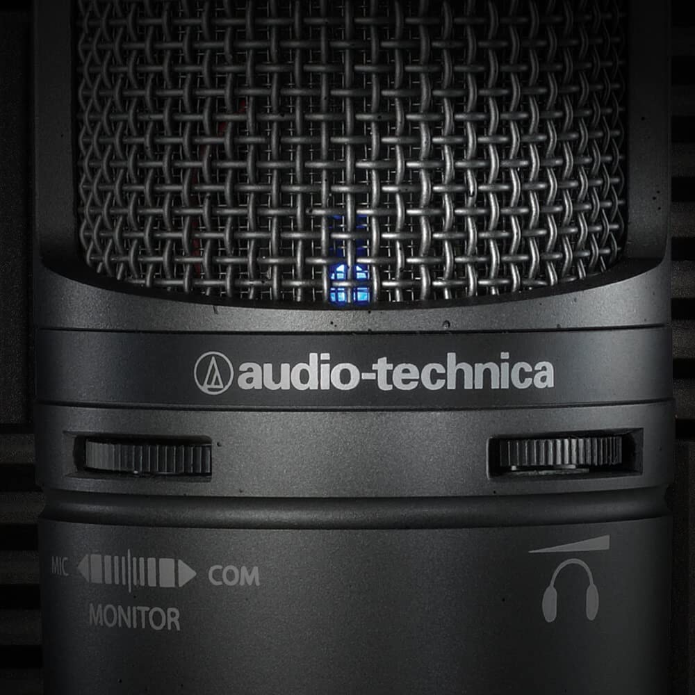 Audio Technica AT2020USB Cardioid Condenser Microphone Perfect for Content Creators (Black)