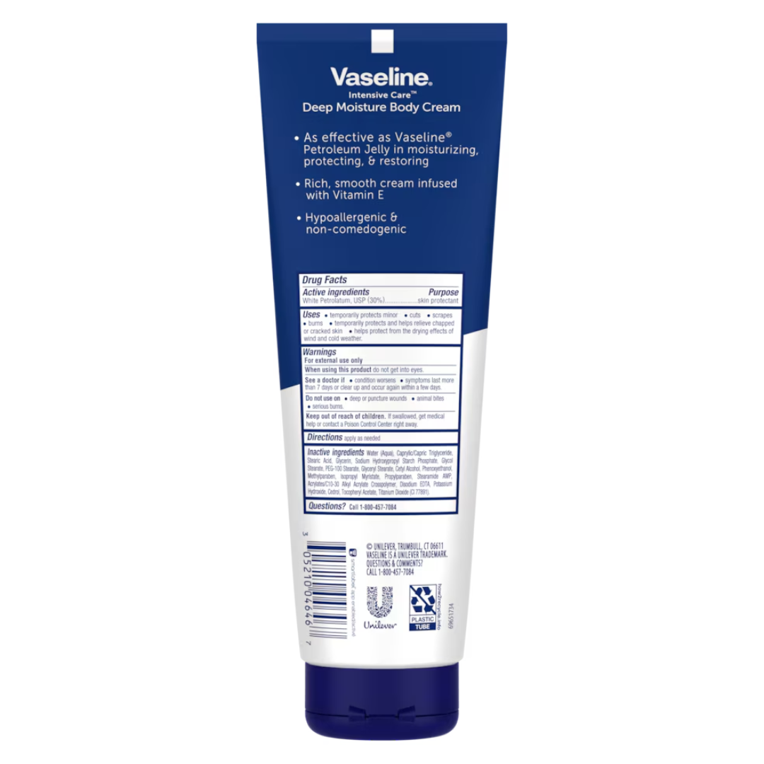 Vaseline Intensive Care Deep Moisture Body Cream 9 oz / 255g