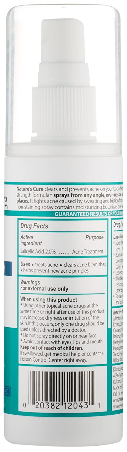 Nature's Cure Body Acne Treatment Spray 3.5 fl oz
