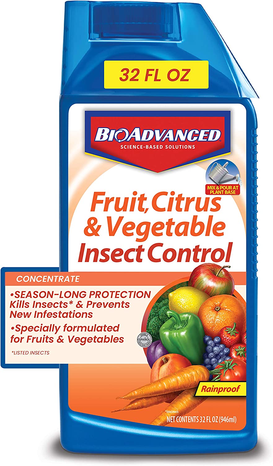 Bio Advanced Fruit Citrus & Vegetable Insect Control Season Long Protection Rainproof - 946ml