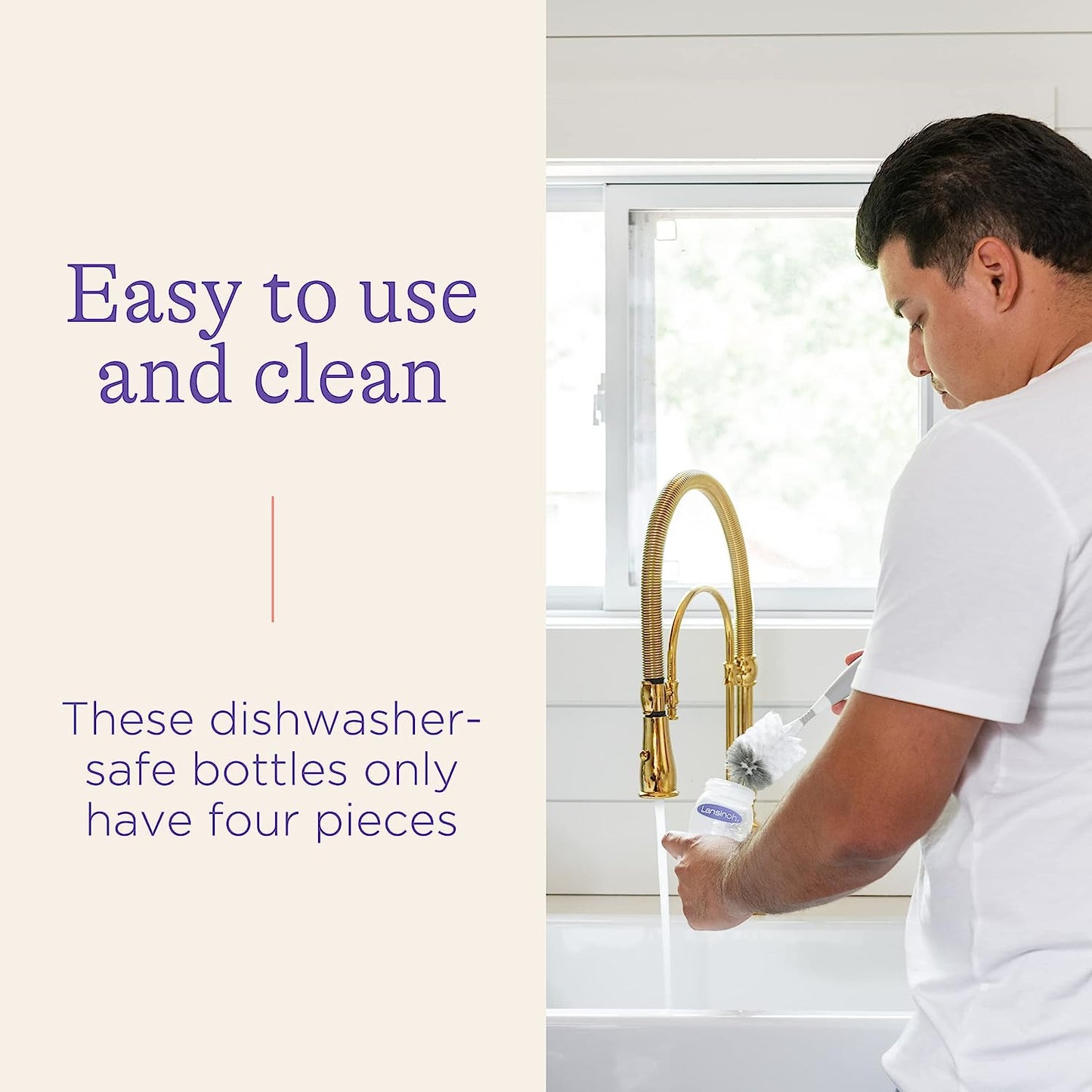 Lansinoh Baby Bottle For Breastfeeding Babies 5oz Bottle 1 Count