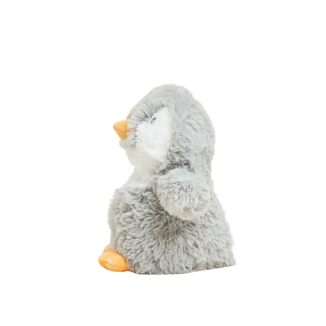 Warmies Microwavable Stuffed Animals, Grey Penguin Heated Stuffed Animal Plushie for Warmth , Cute Soft Plush Toys for Adults & Children