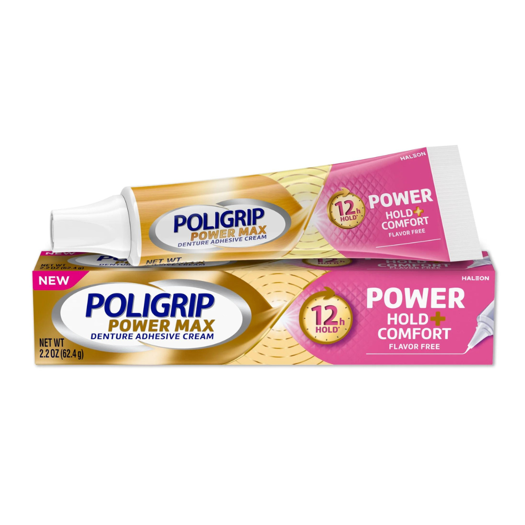 Poligrip Power Max Denture Adhesive Cream 2.2 oz (62.4g)