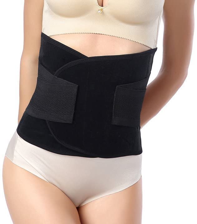 GOEGE Waist Trimmer Belt-Postpartum Postnatal Recovery Support Girdle Abdominal Binder, Medium