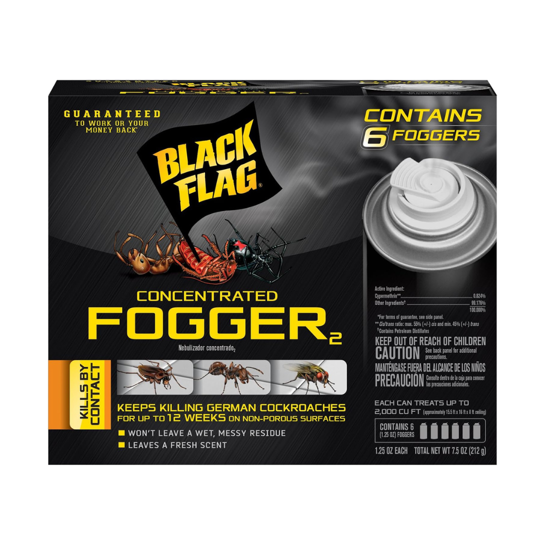 Black Flag Concentrated Indoor Fogger Clear Kills Insects 6 Counts