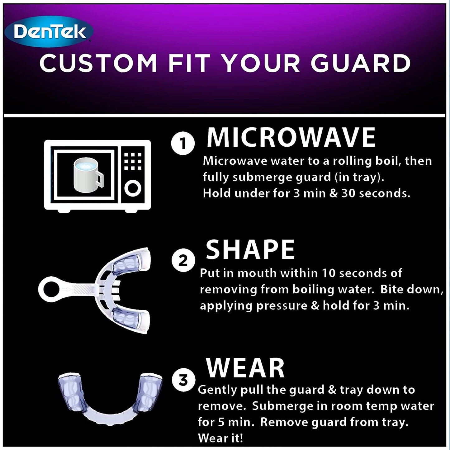 DenTek Ultimate Guard for Nighttime Teeth Grinding (Bruxism) 1 Dental Guard 1 Smartfit Tray