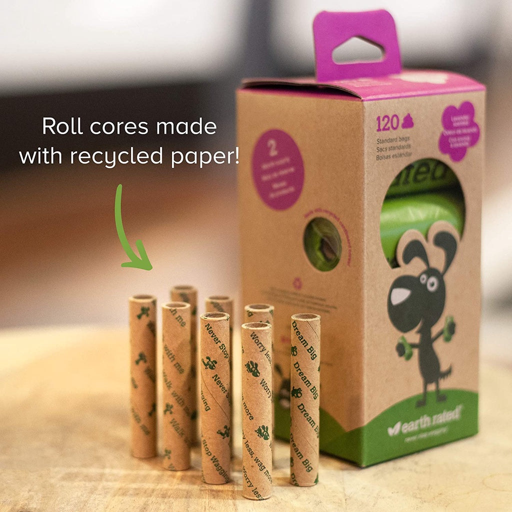 Earth Rated 9" x 13" Dog Poop Bags, 120 Bags Lavender Scented (Extra Thick and Strong, Leak-proof)