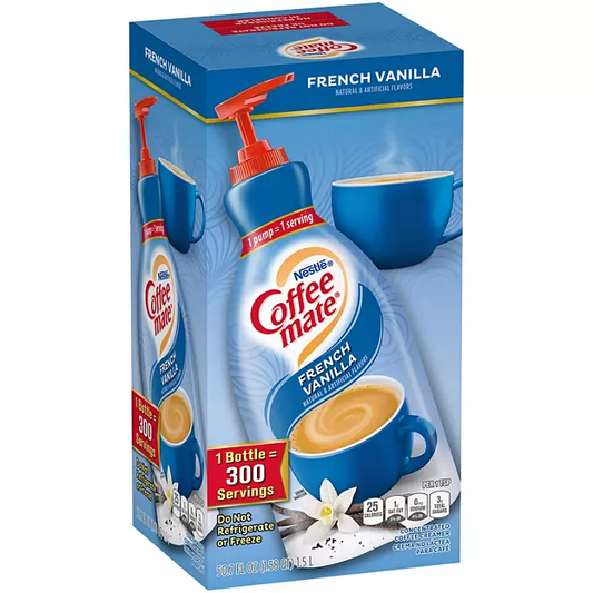 Nestle Coffee Mate Concentrated Coffee Creamer French Vanilla 50.7 Fl Oz / 1.5L