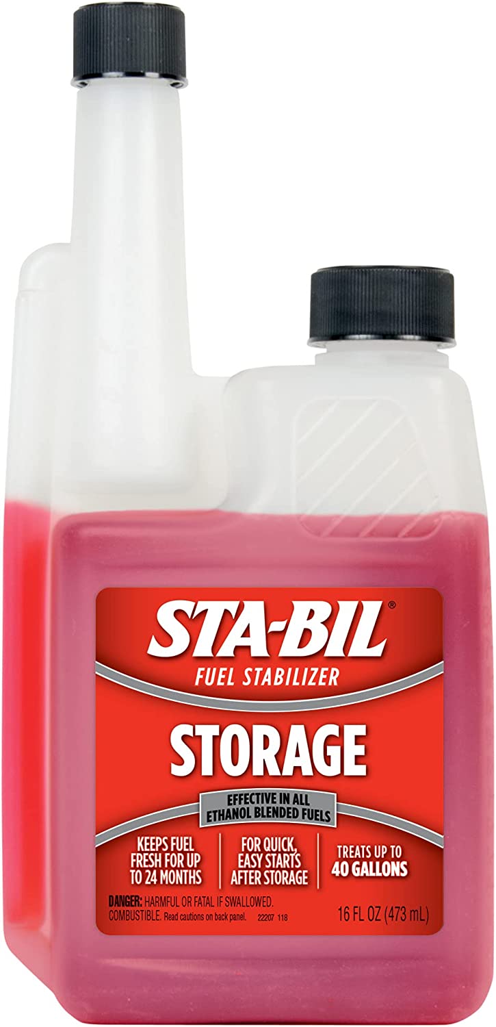 Sta-Bil Storage Fuel Stabilizer Effective In All Ethanol Blended Fuels Red 16 Fl Oz (22207)