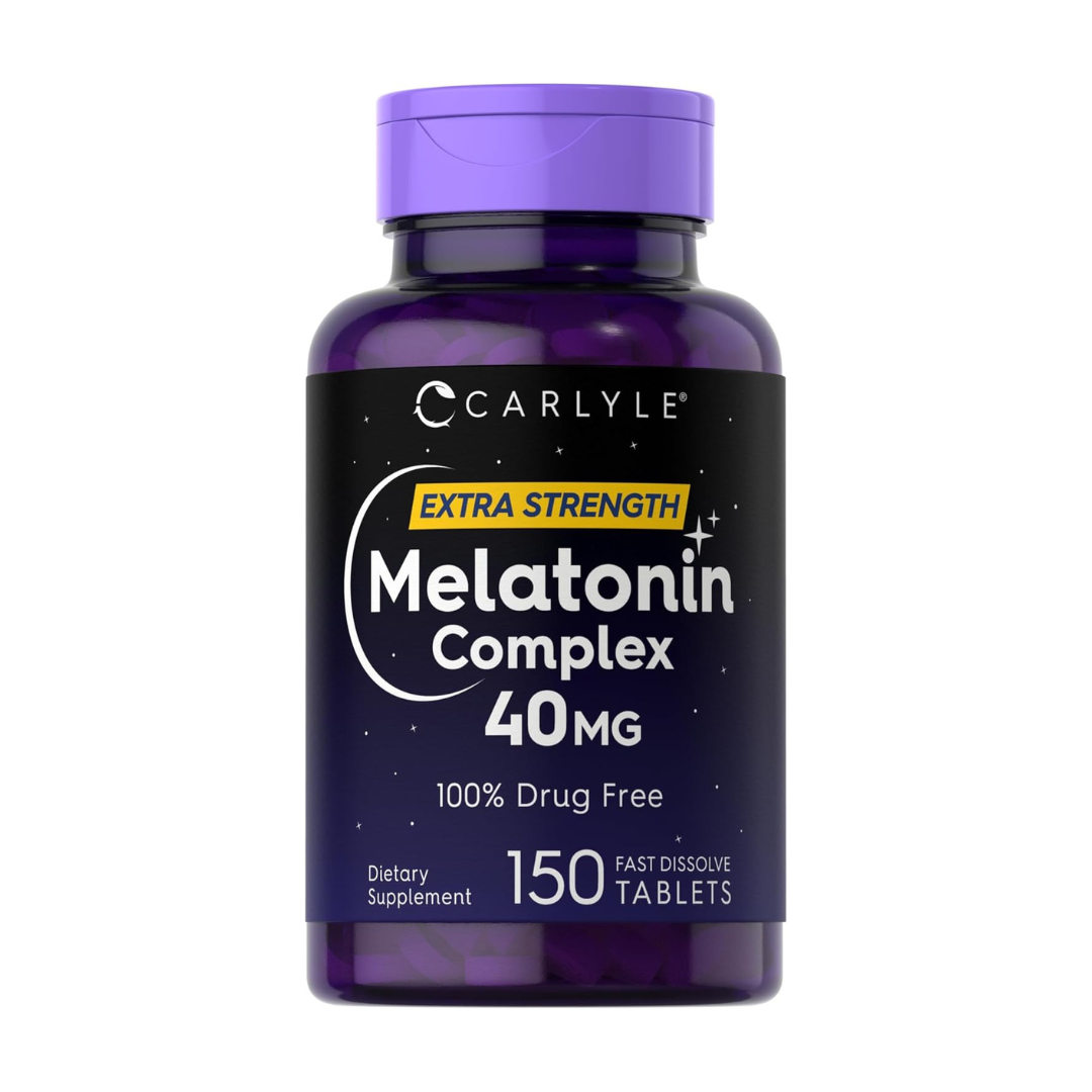 Carlyle Extra Strenght Melatonin Complex 40mg, 150 Fast Dissolve Tablets