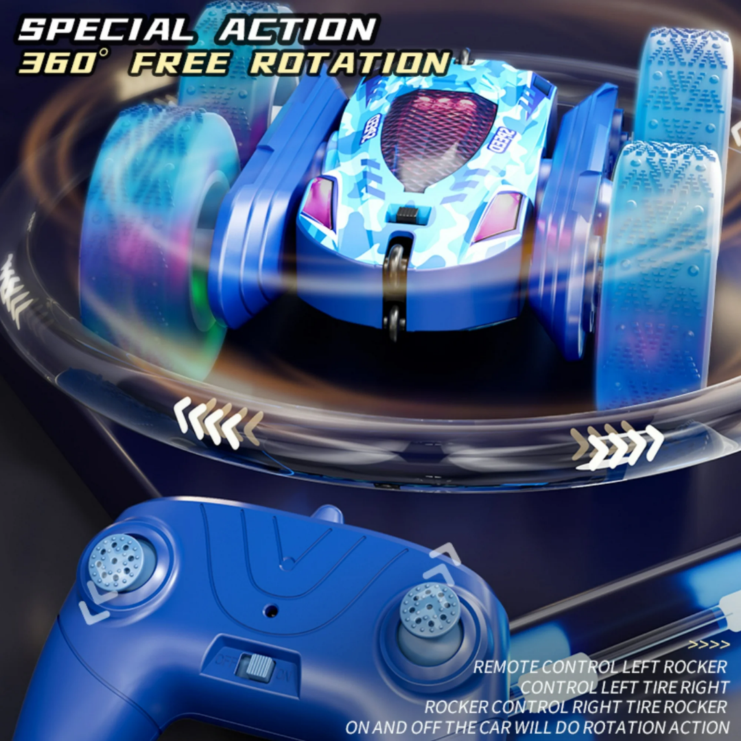 Mibescal Stunt Remote Control Car, Blue