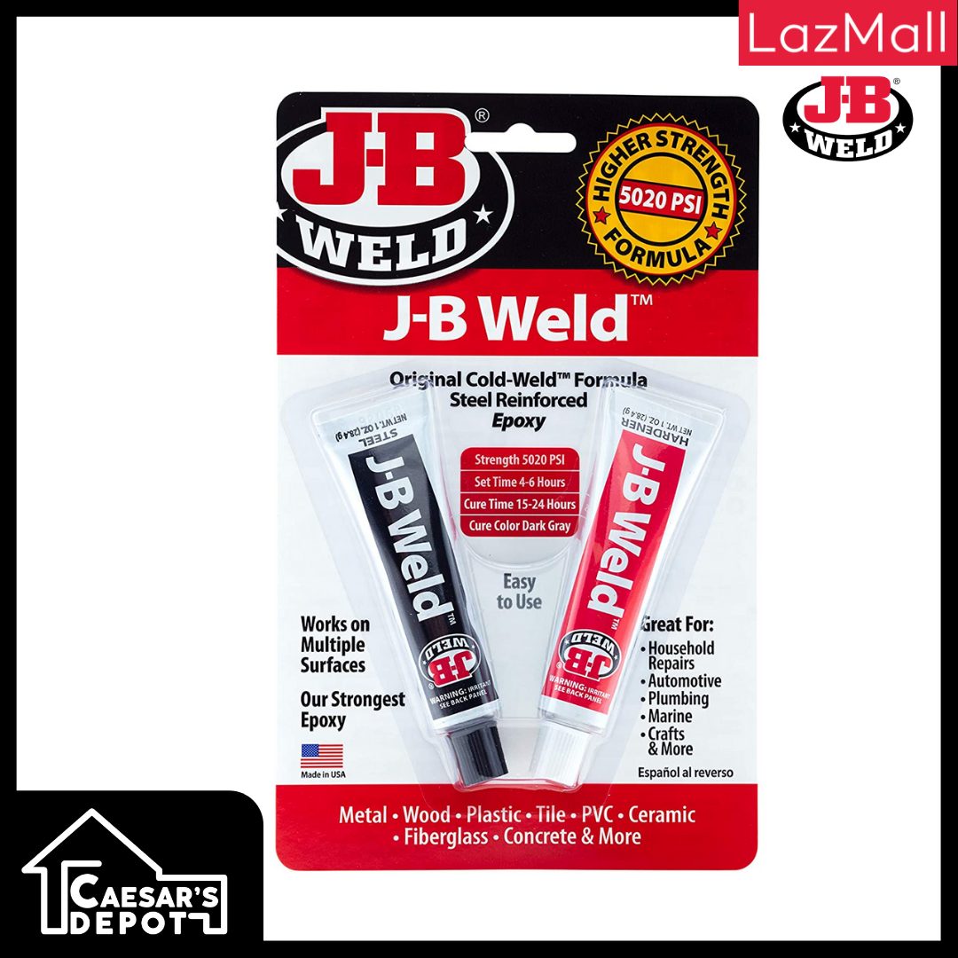 JB Weld Original Cold-Weld Formula Steel Reinforced Epoxy, 1 oz. / 28.4 g each (8265S)