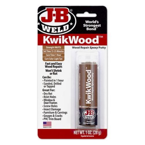 JB Weld KwikWood Wood Repair Epoxy Putty, 1 oz. / 28g (8257)