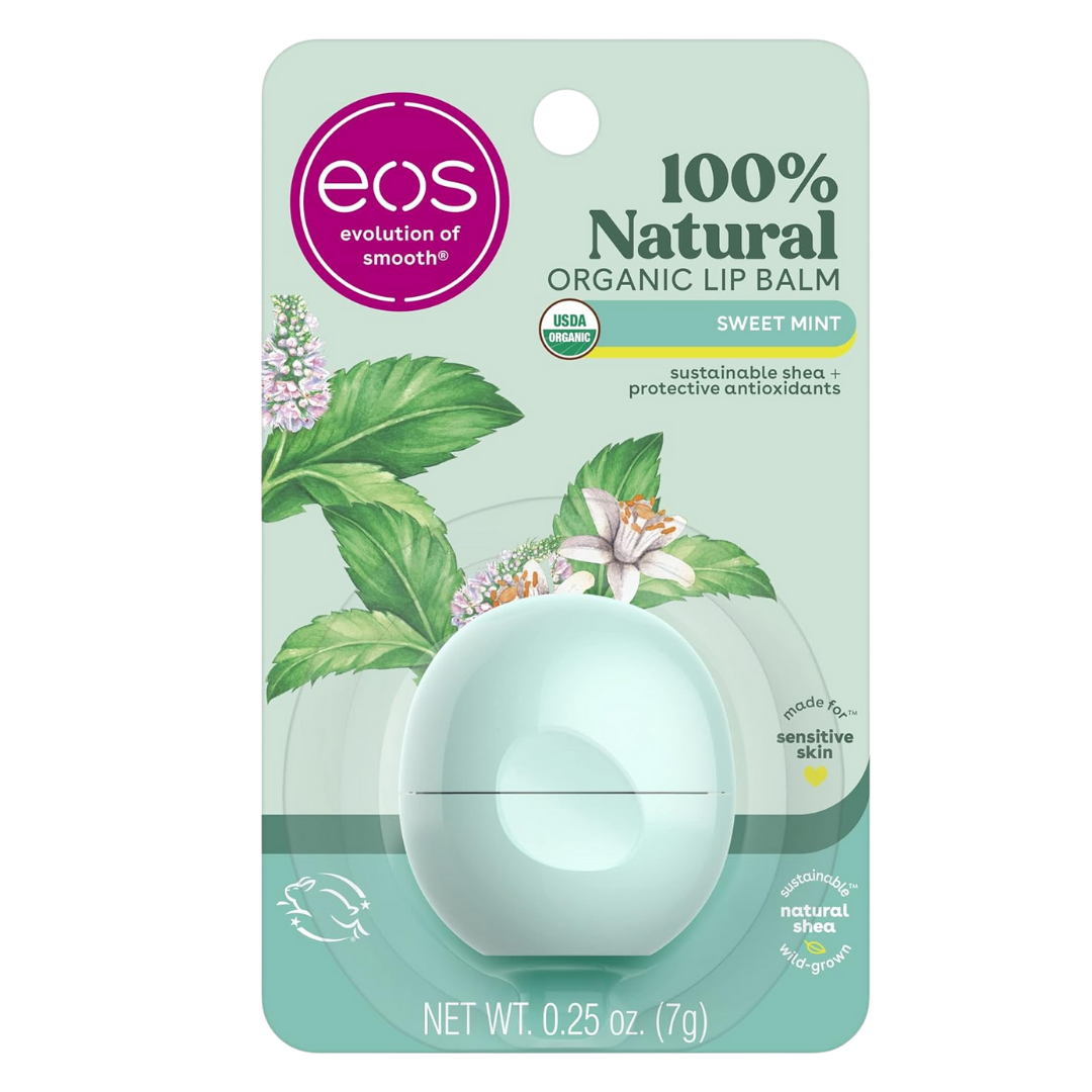 EOS Natural Shea Smooth Lip Balm, Sweet Mint 7 g / 0.25 oz