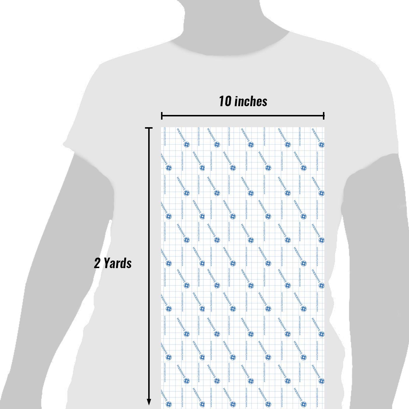 Saniderm Transparent Adhesive Bandage Tattoo Aftercare Wrap 10.2 in x 2 yd (26 cm x 1.8 m) Protect and Heal Your Tattoo