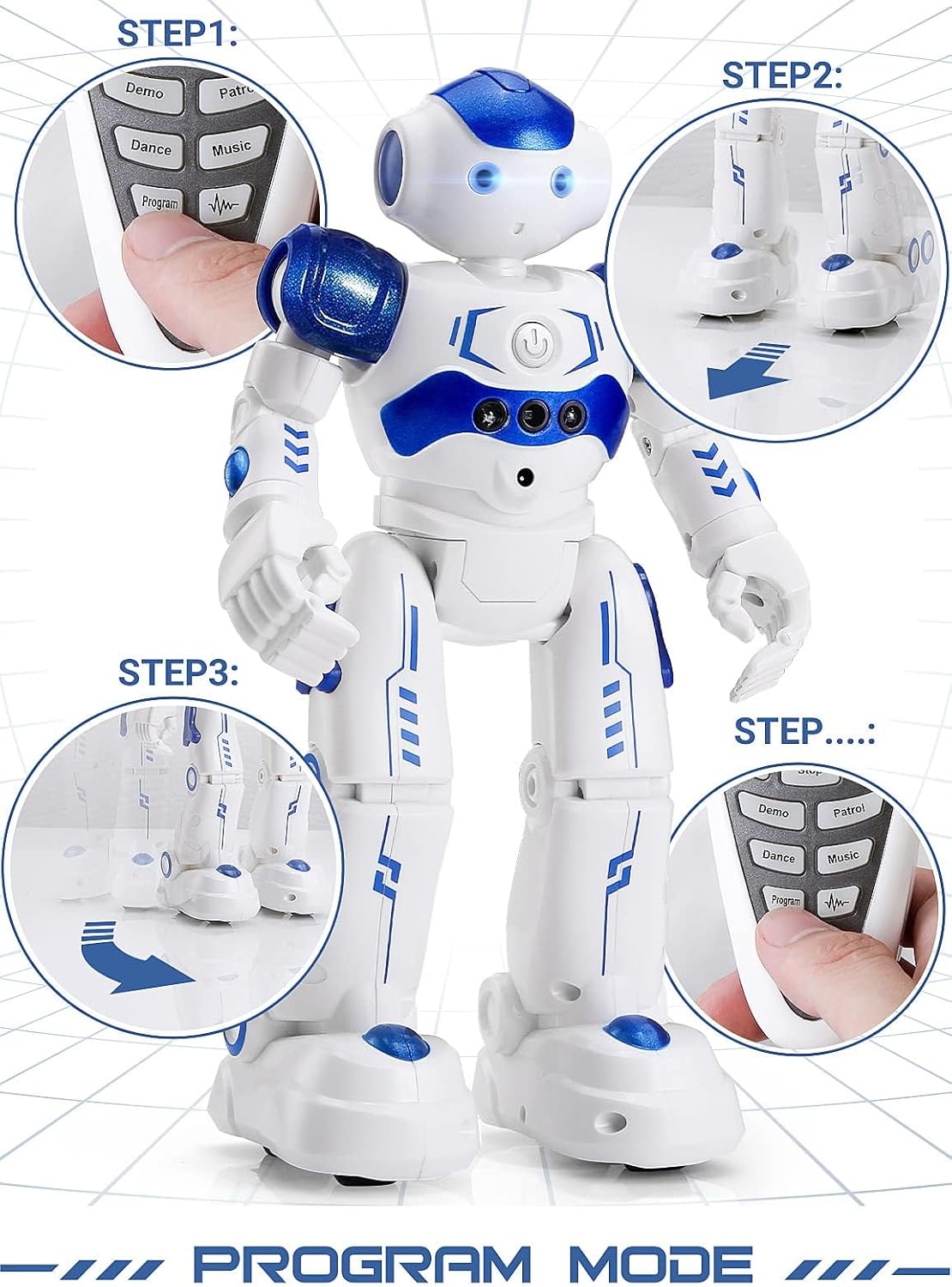 KingsDragon Remote Control Smart Robot Toys For Kids, Gesture & Sensing Programmable