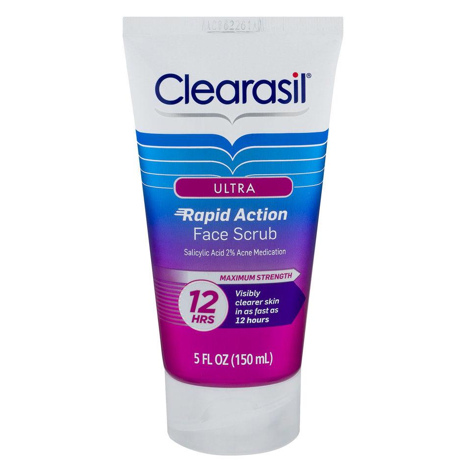 Clearasil Rapid Action Facial scrub Visibly clearer skin to 12hrs 4oz