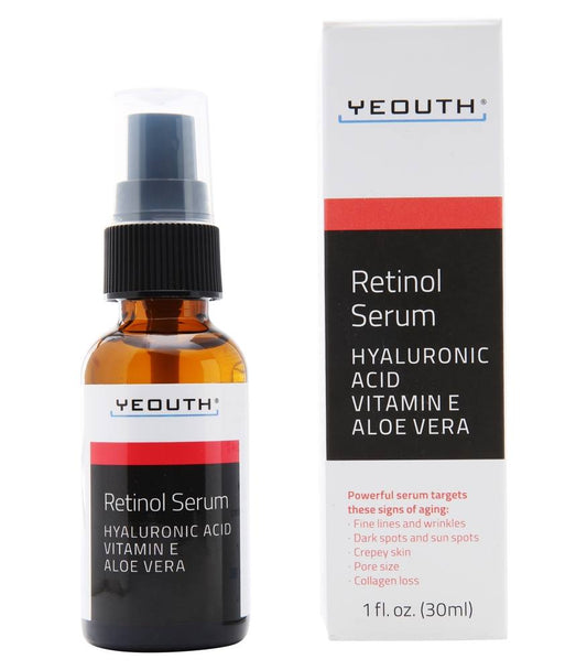 Yeouth Retinol Serum with Hyaluronic Acid, Vitamin E & Aloe Vera, 1 fl.oz / 30 ml