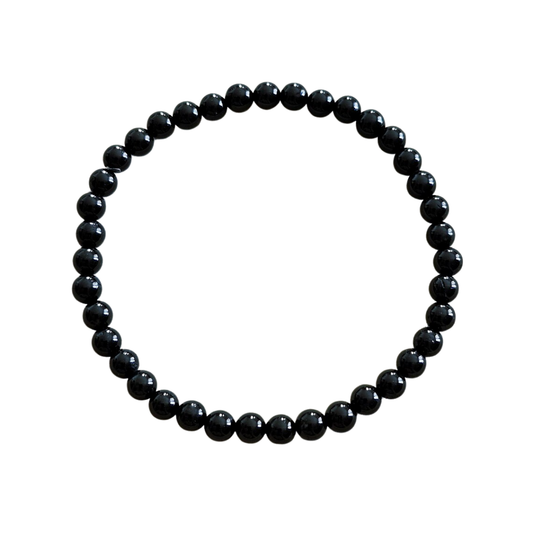 AD Beads Handmade Gemstone Bracelet Black Tourmaline, 4mm