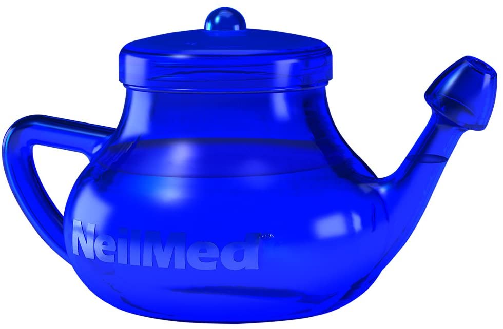 NeilMed NasaFlo Neti Pot All Natural Sinus Relief With 50 Premixed Packets