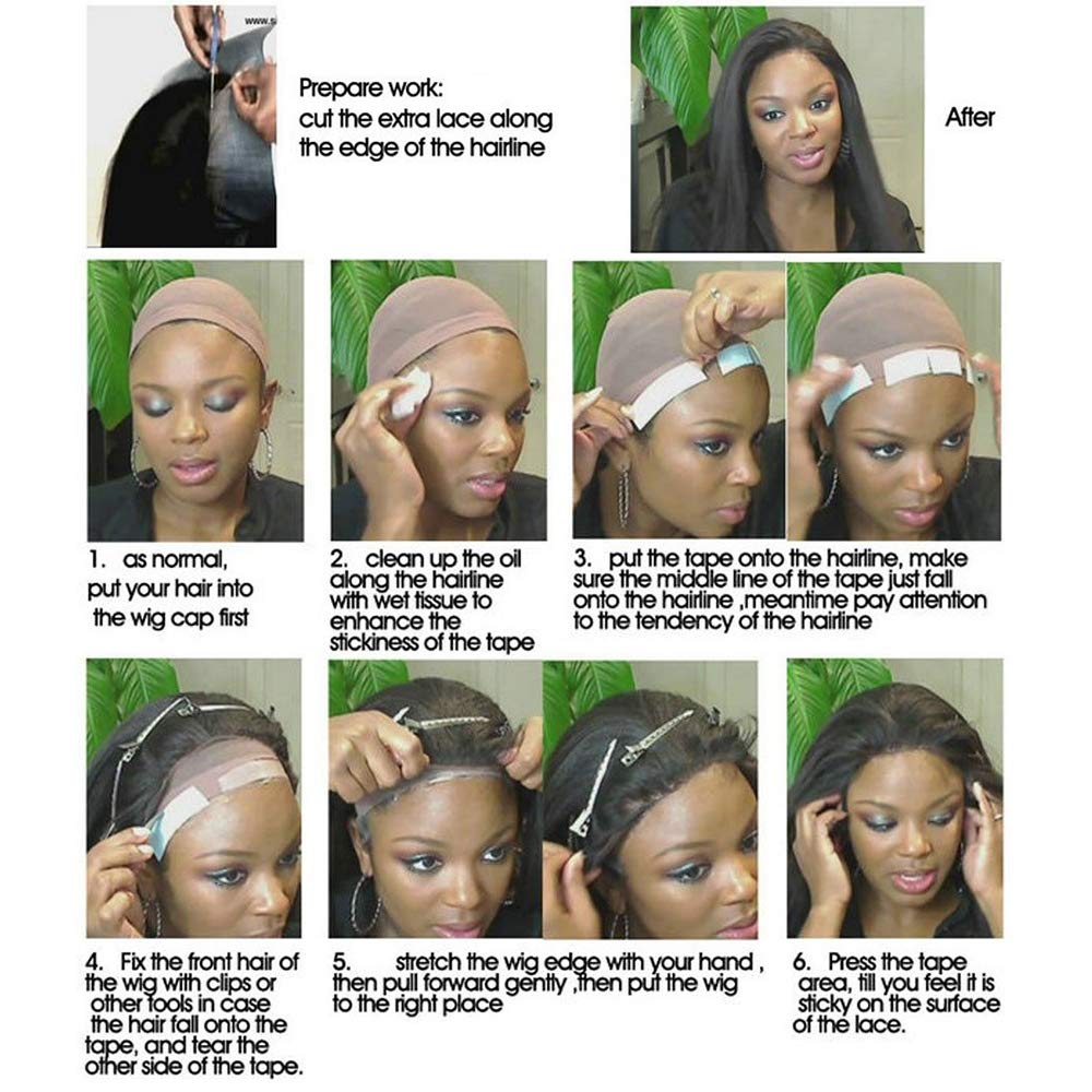 Vapon Lace From the USA Fx Tape B Curve Double Sided Super Adhesive Clear Strips for Front Lace Wigs Wig Tape 25 Count