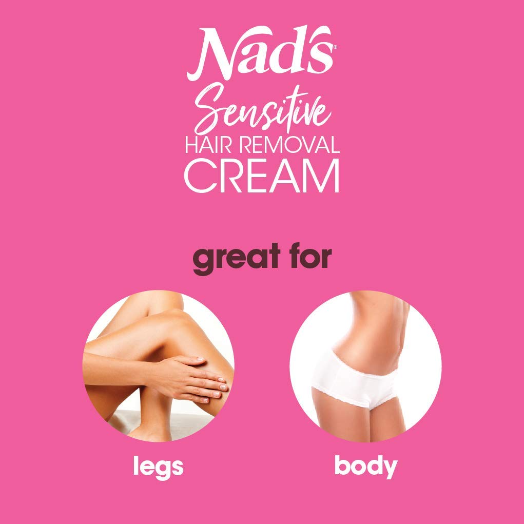 Nad's Sensitive Hair Removal Cream For Body & Legs, 5.1 oz. / 150ml