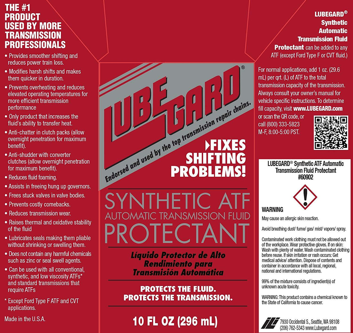 Lubegard 60902 Automatic Transmission Fluid Protectant 10 oz