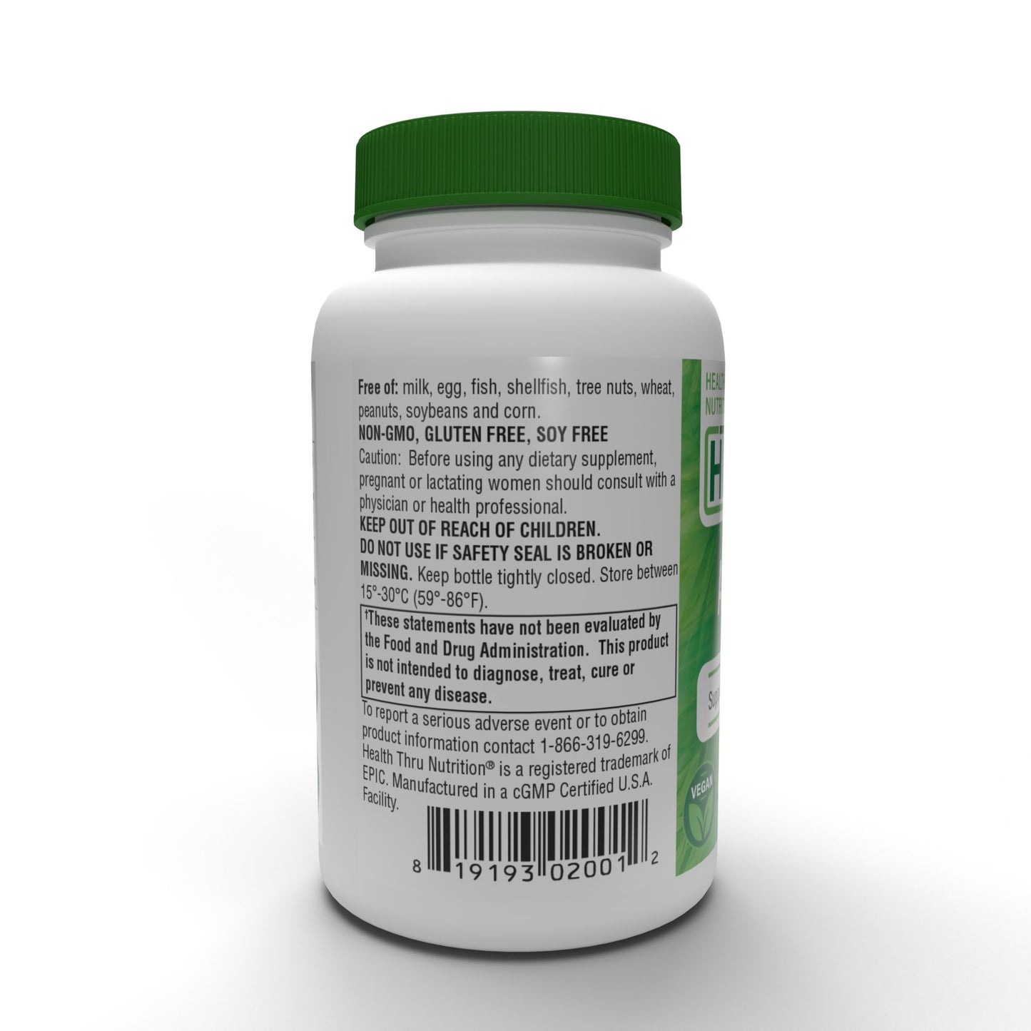 EXPIRY 04/2025 Health Thru Nutrition Acetyl L-Carnitine 500mg (NON-GMO) 60 Vegecaps Energy