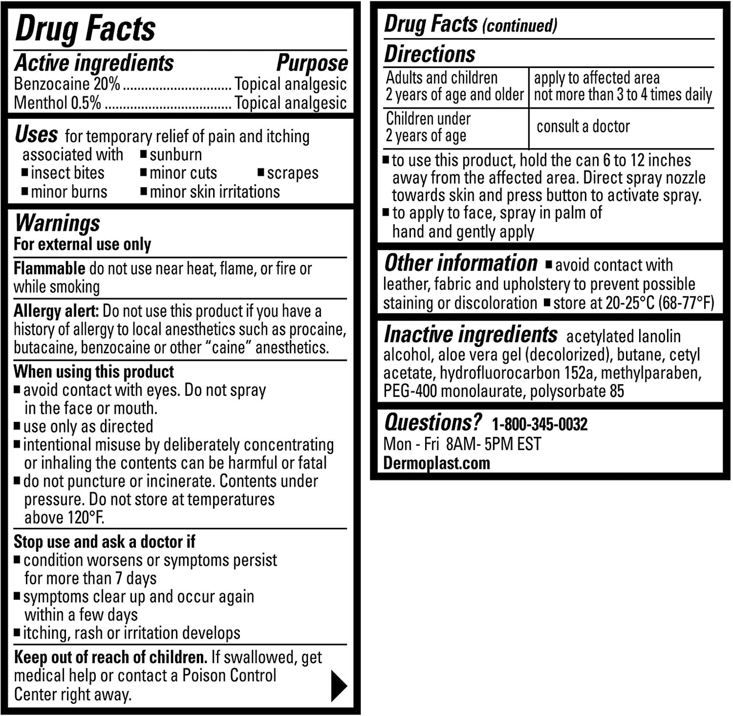 Dermoplast First Aid Relieving Spray