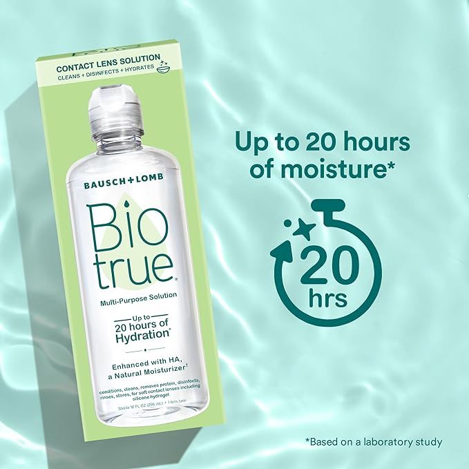 EXP 08/2025 Bausch + Lomb Biotrue Multi-Purpose Solution And Natural Moisturizer 10 fl oz / 296mL